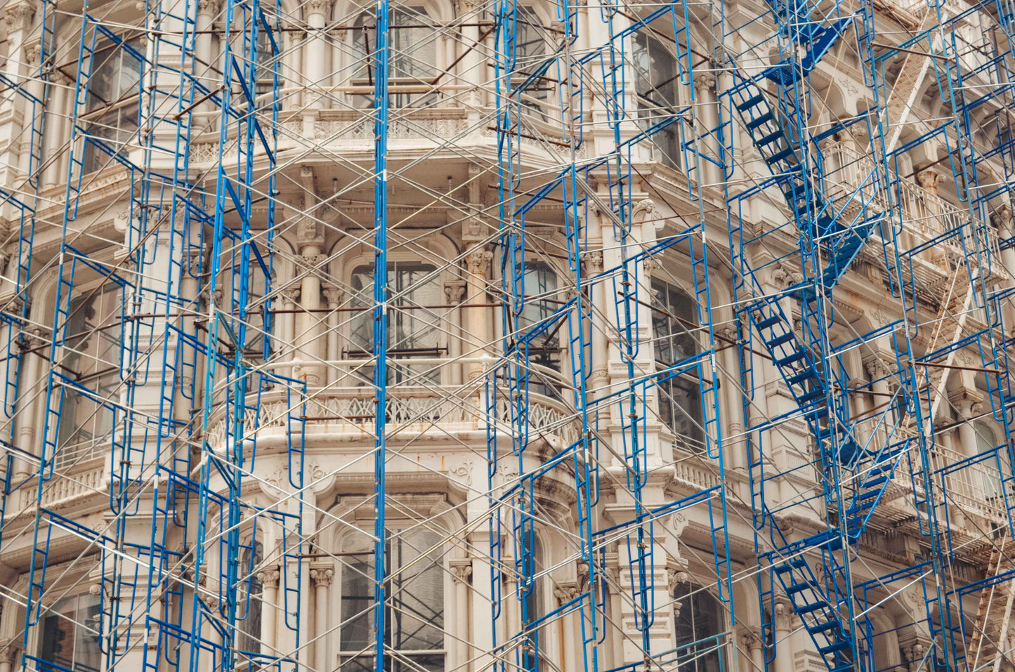 BLUE SCAFFOLD